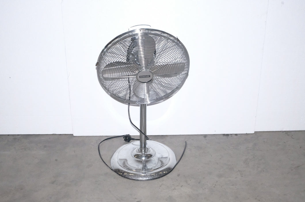 Large Chrome Standing Fan