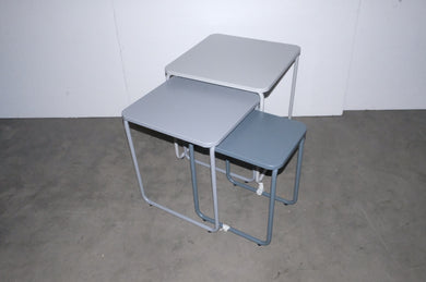 Nest of Metal Tables (Grey, 3)