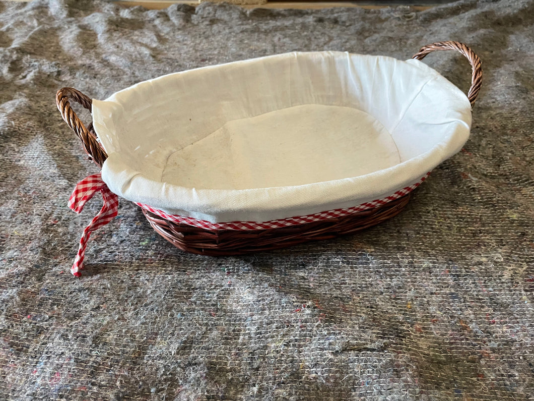 Small Wicker Basket (Fabric Lined)